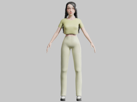 Classic cute Woman V26572 Model 3D