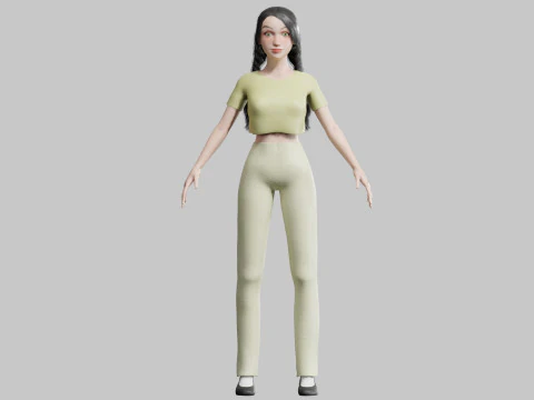 Classic cute Woman V26572 3D Model
