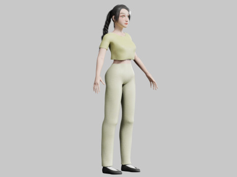 Classic cute Woman V26572 Model 3D