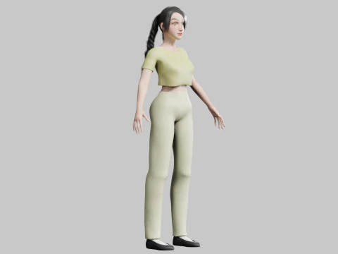 Classic cute Woman V26572 3D Model