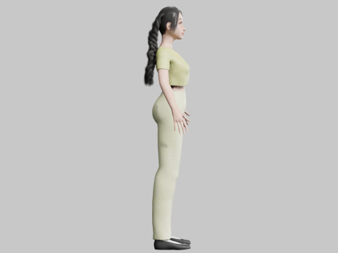 Classic cute Woman V26572 Model 3D