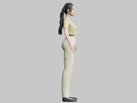 Classic cute Woman V26572 3D Model