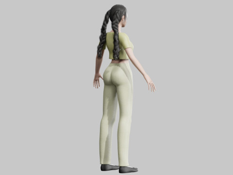 Classic cute Woman V26572 Model 3D