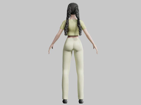 Classic cute Woman V26572 3D Model