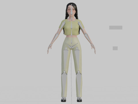 Classic cute Woman V26572 Model 3D