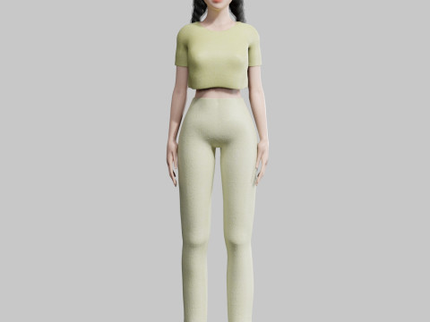 Classic cute Woman V26572 Model 3D