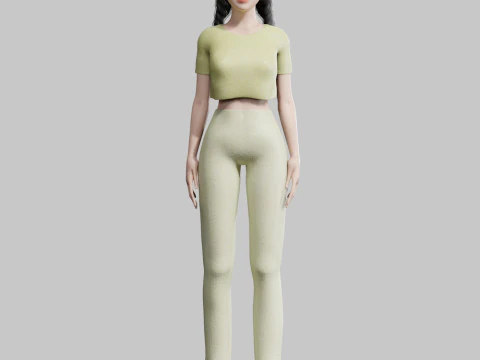 Classic cute Woman V26572 3D Model