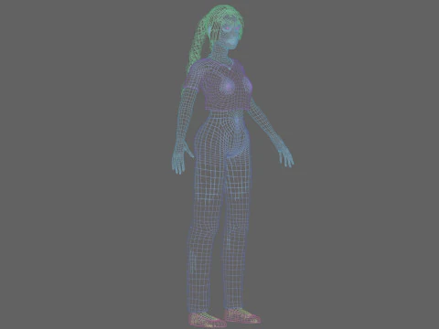 Classic cute Woman V26572 3D Model
