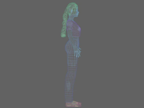 Classic cute Woman V26572 3D Model