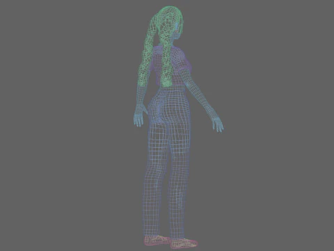 Classic cute Woman V26572 3D Model
