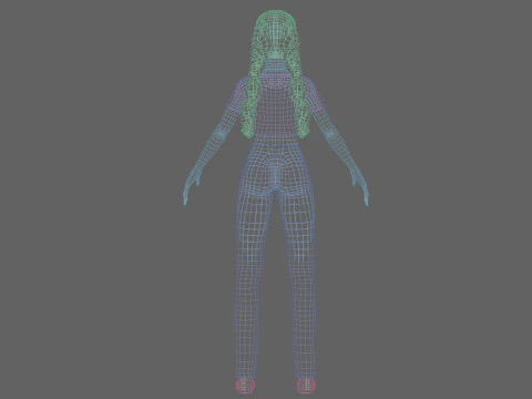 Classic cute Woman V26572 3D Model