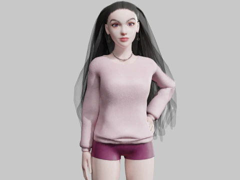 कूल बेसिक वुमन V33807 3D मॉडल