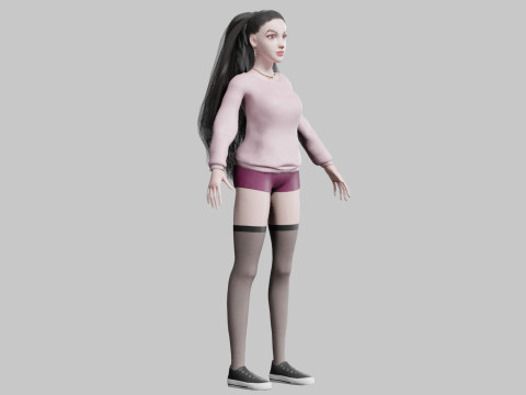 Cool Basic Woman V33807 3D Model