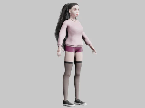 कूल बेसिक वुमन V33807 3D मॉडल