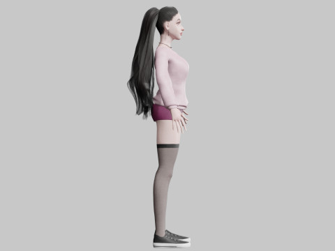 Cool Basic Woman V33807 3D Model