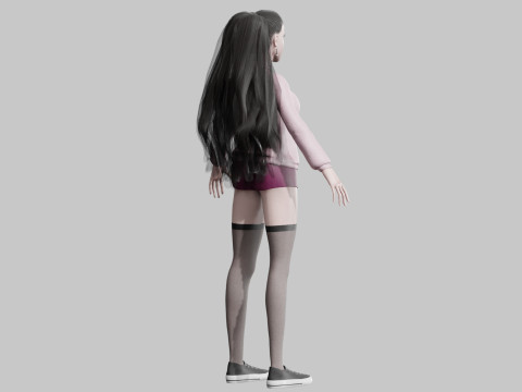 Cool Basic Woman V33807 3D Model