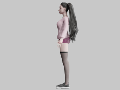 Cool Basic Woman V33807 3D Model