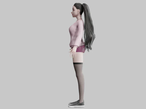 कूल बेसिक वुमन V33807 3D मॉडल