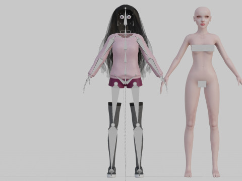 Cool Basic Woman V33807 3D Model