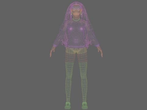 Cool Basic Woman V33807 3D Model