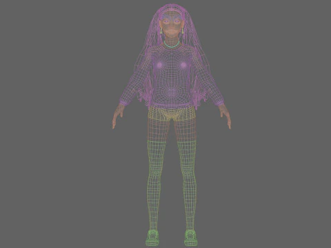 कूल बेसिक वुमन V33807 3D मॉडल