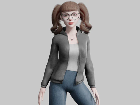 Wanita Cantik Keren V33987 Model 3D