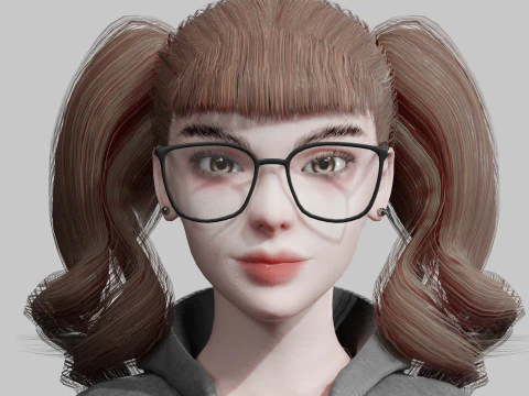 Coole mooie vrouw V33987 3D Model