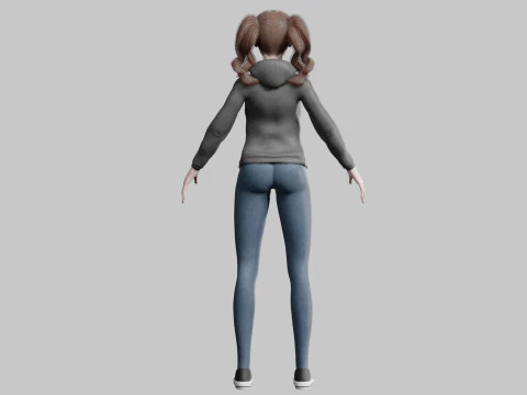 Coole mooie vrouw V33987 3D Model