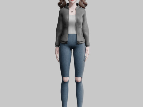 Cool Pretty Woman V33987 3D 모델
