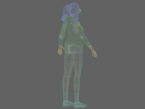 Coole mooie vrouw V33987 3D Model