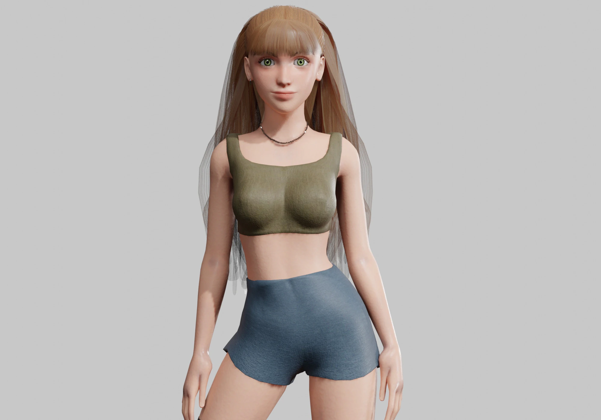Cute Basic Woman V31350 3D Model .c4d .max .obj .3ds .fbx .stl .blend