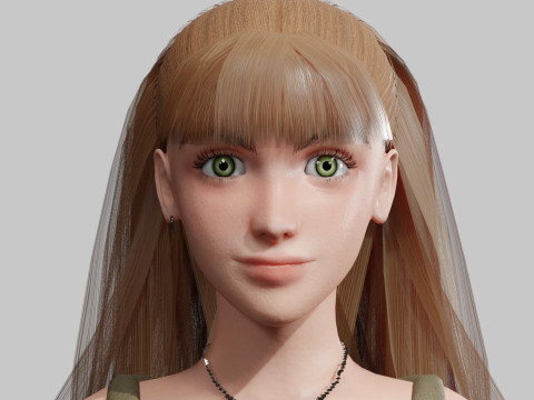 Cute Basic Woman V31350 3D Модель