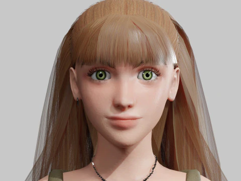 Cute Basic Woman V31350 3D Model