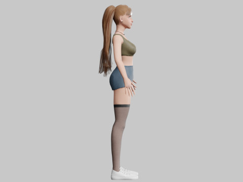 Cute Basic Woman V31350 3D Модель