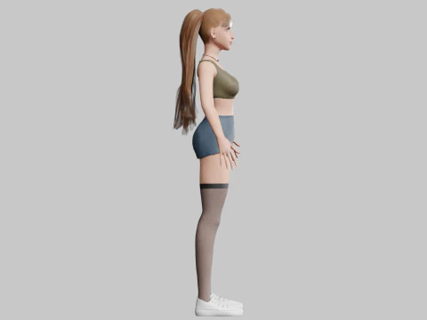 Cute Basic Woman V31350 3D Model