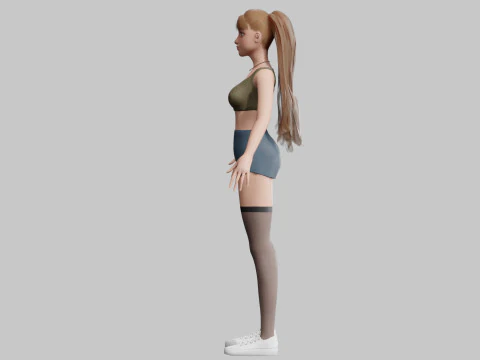 Cute Basic Woman V31350 3D Model