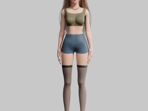 Cute Basic Woman V31350 3D Model