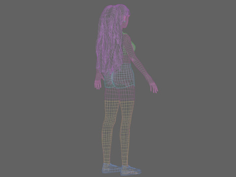 Cute Basic Woman V31350 3D Модель