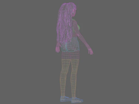 Cute Basic Woman V31350 3D Model