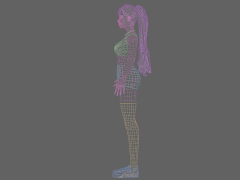Cute Basic Woman V31350 3D Модель
