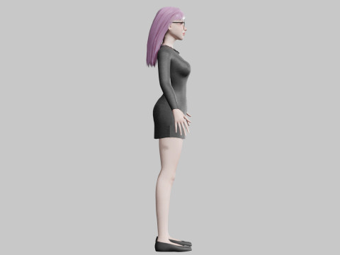 Cute Beautiful woman V28034 3D Model