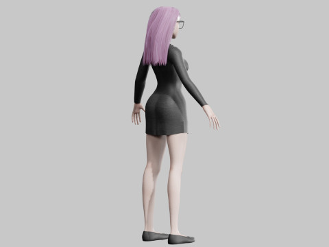 Cute Beautiful woman V28034 3D Model