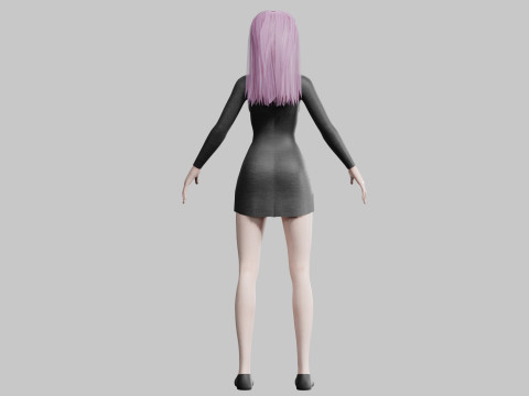 Cute Beautiful woman V28034 3D Model