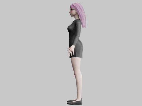 Cute Beautiful woman V28034 3D Model