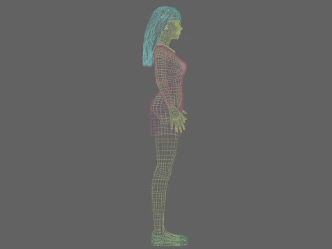 Cute Beautiful woman V28034 3D Model