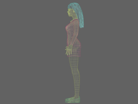 Cute Beautiful woman V28034 3D Model