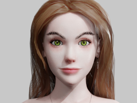 Cute Cartoon woman V36758 3D Model