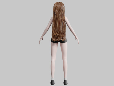 Cute Cartoon woman V36758 3D Model