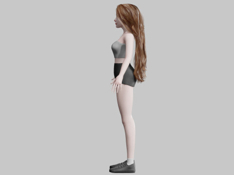Cute Cartoon woman V36758 3D Model