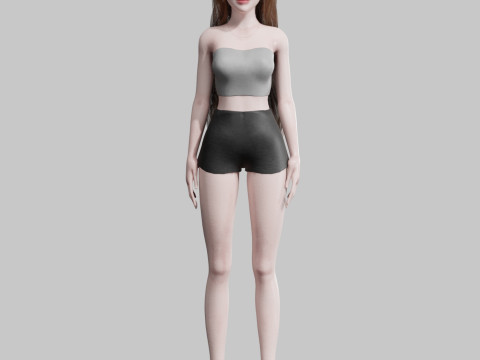 Cute Cartoon woman V36758 3D Model